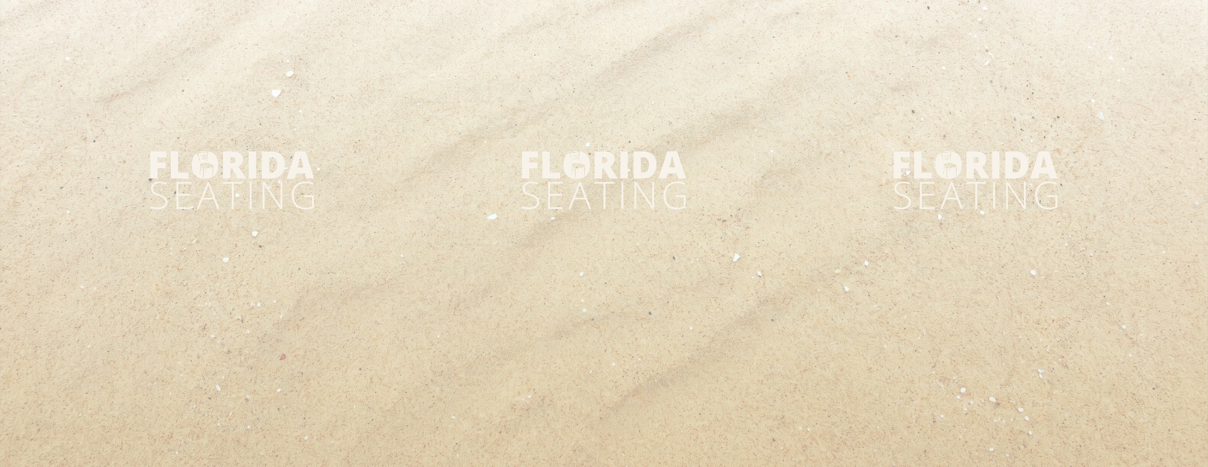 Side A print file: gradient sand with visible ripples and three off-white logos 55 inches above the floor