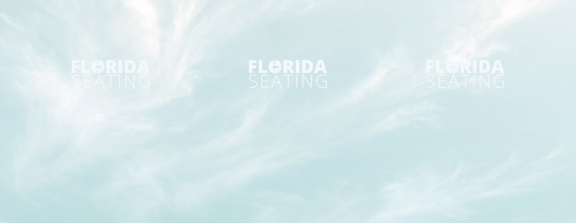 Side B print file: pale aqua cirrus sky with three near-white logos